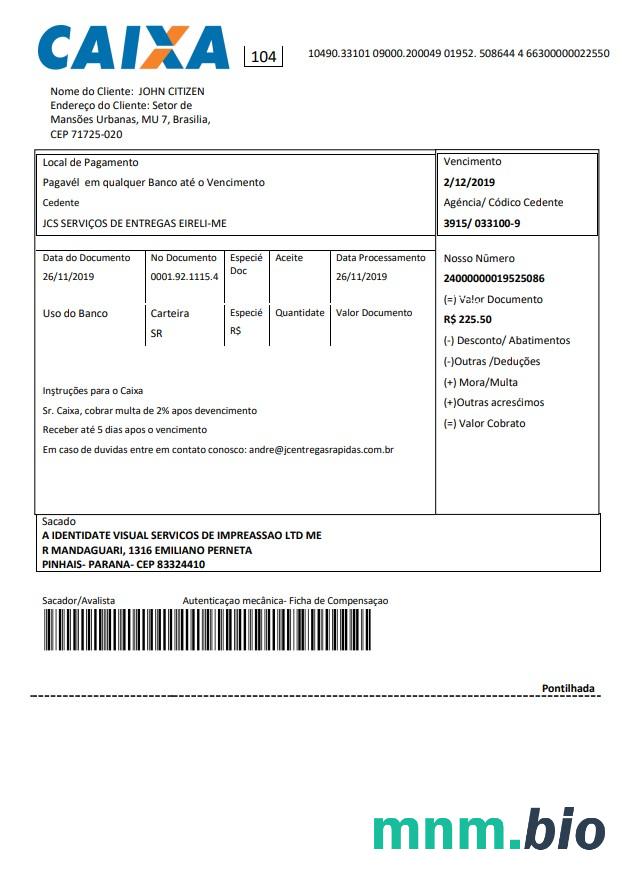 Brazylia Caixa wyciąg bankowy łatwy do wypełnienia szablon w formacie Excel i PDF